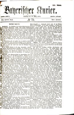 Bayerischer Kurier Samstag 16. März 1878