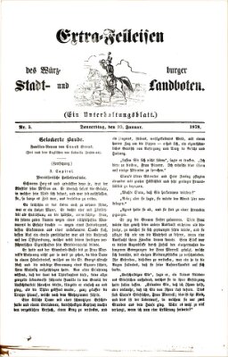 Extra-Felleisen (Würzburger Stadt- und Landbote) Donnerstag 10. Januar 1878