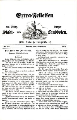 Extra-Felleisen (Würzburger Stadt- und Landbote) Sonntag 1. September 1878