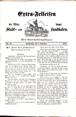 Extra-Felleisen (Würzburger Stadt- und Landbote) Donnerstag 7. November 1878
