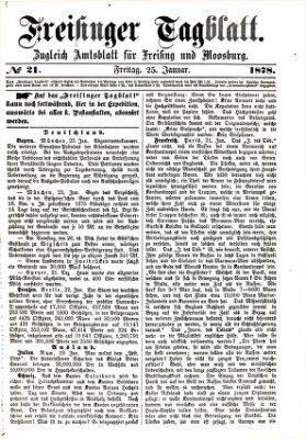 Freisinger Tagblatt (Freisinger Wochenblatt) Freitag 25. Januar 1878