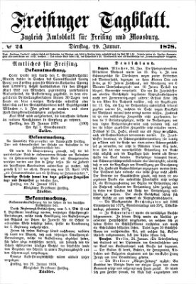 Freisinger Tagblatt (Freisinger Wochenblatt) Dienstag 29. Januar 1878