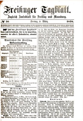 Freisinger Tagblatt (Freisinger Wochenblatt) Freitag 8. März 1878