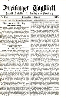 Freisinger Tagblatt (Freisinger Wochenblatt) Donnerstag 8. August 1878