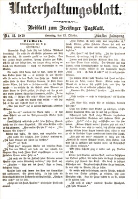 Freisinger Tagblatt (Freisinger Wochenblatt) Sonntag 13. Oktober 1878