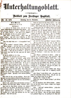 Freisinger Tagblatt (Freisinger Wochenblatt) Sonntag 10. November 1878