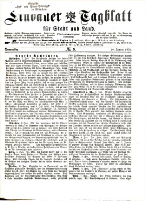 Lindauer Tagblatt für Stadt und Land Donnerstag 10. Januar 1878