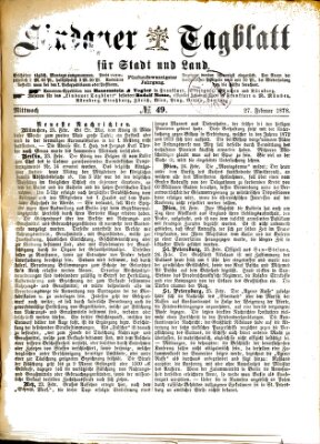 Lindauer Tagblatt für Stadt und Land Mittwoch 27. Februar 1878