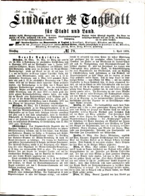 Lindauer Tagblatt für Stadt und Land Dienstag 2. April 1878