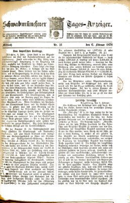 Schwabmünchner Tages-Anzeiger Mittwoch 6. Februar 1878