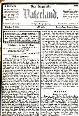 Das bayerische Vaterland Donnerstag 7. März 1878