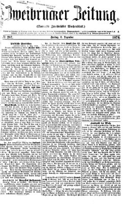 Zweibrücker Zeitung (Zweibrücker Wochenblatt) Freitag 6. Dezember 1878