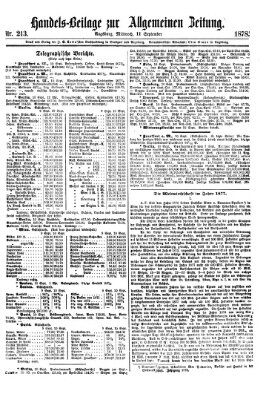 Allgemeine Zeitung Mittwoch 11. September 1878