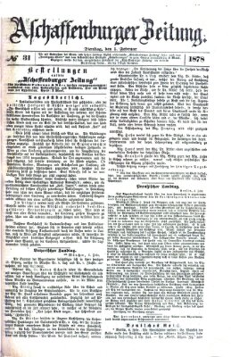 Aschaffenburger Zeitung Dienstag 5. Februar 1878
