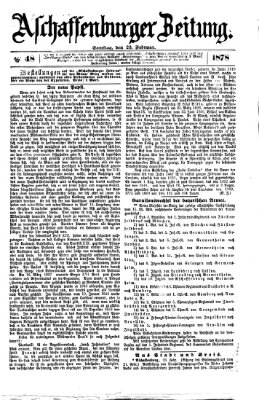 Aschaffenburger Zeitung Samstag 23. Februar 1878