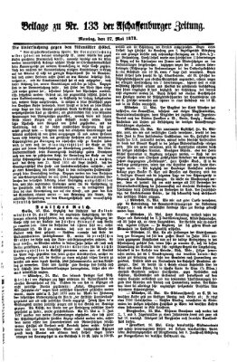 Aschaffenburger Zeitung Montag 27. Mai 1878