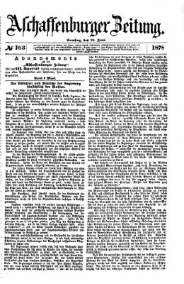 Aschaffenburger Zeitung Samstag 29. Juni 1878
