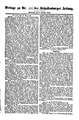 Aschaffenburger Zeitung Mittwoch 9. Oktober 1878