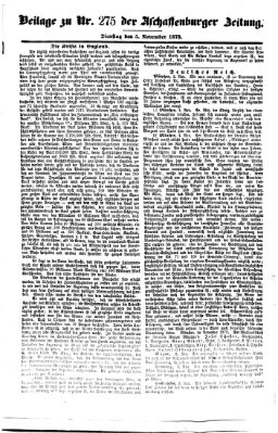 Aschaffenburger Zeitung Dienstag 5. November 1878