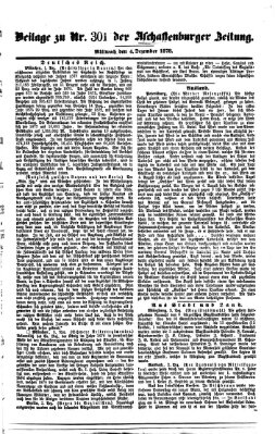 Aschaffenburger Zeitung Mittwoch 4. Dezember 1878
