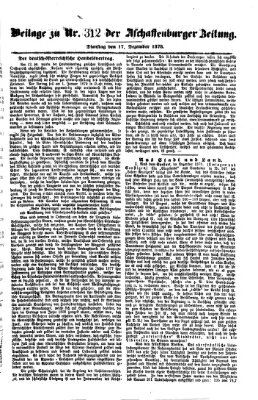 Aschaffenburger Zeitung Dienstag 17. Dezember 1878