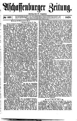 Aschaffenburger Zeitung Freitag 27. Dezember 1878