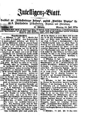 Aschaffenburger Zeitung Montag 15. Juli 1878