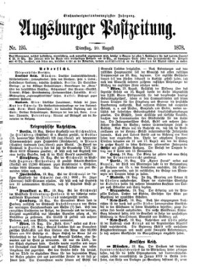 Augsburger Postzeitung Dienstag 20. August 1878