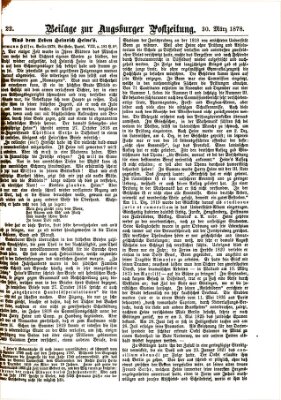 Augsburger Postzeitung Samstag 30. März 1878