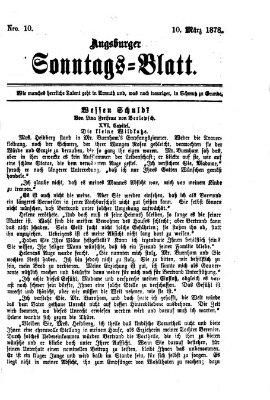 Augsburger Sonntagsblatt (Augsburger Postzeitung) Sonntag 10. März 1878