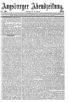 Augsburger Abendzeitung Sonntag 20. Januar 1878