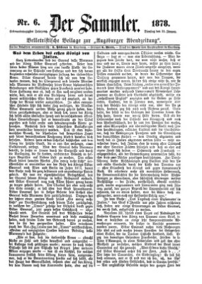 Der Sammler (Augsburger Abendzeitung) Dienstag 15. Januar 1878