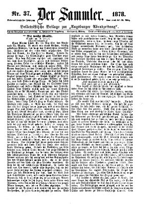 Der Sammler (Augsburger Abendzeitung) Samstag 30. März 1878