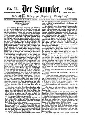 Der Sammler (Augsburger Abendzeitung) Dienstag 2. April 1878