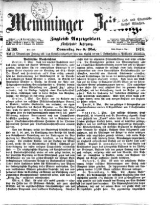 Memminger Zeitung Donnerstag 9. Mai 1878