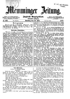 Memminger Zeitung Samstag 13. Juli 1878