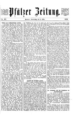 Pfälzer Zeitung Donnerstag 14. März 1878