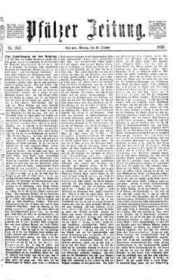 Pfälzer Zeitung Montag 14. Oktober 1878