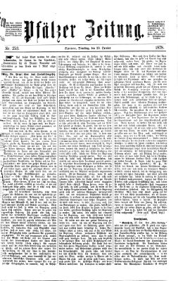 Pfälzer Zeitung Dienstag 29. Oktober 1878