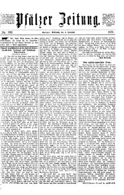 Pfälzer Zeitung Mittwoch 4. Dezember 1878