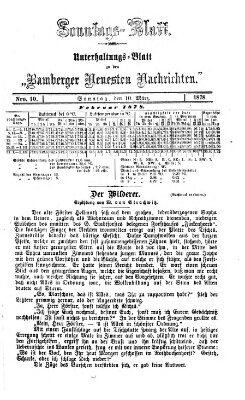 Bamberger neueste Nachrichten Sonntag 10. März 1878
