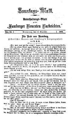 Bamberger neueste Nachrichten Sonntag 15. Dezember 1878