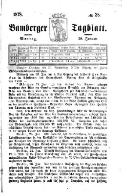 Bamberger Tagblatt Montag 28. Januar 1878