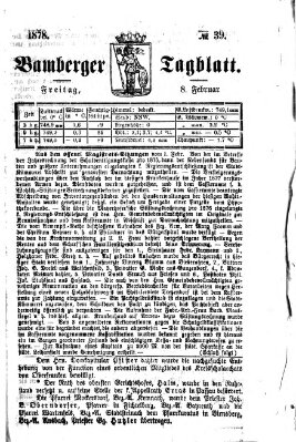 Bamberger Tagblatt Freitag 8. Februar 1878