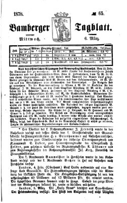 Bamberger Tagblatt Mittwoch 6. März 1878