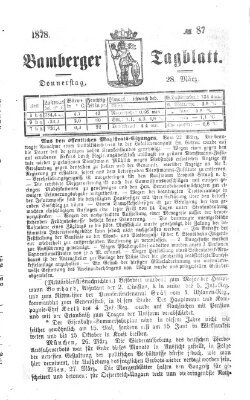 Bamberger Tagblatt Donnerstag 28. März 1878