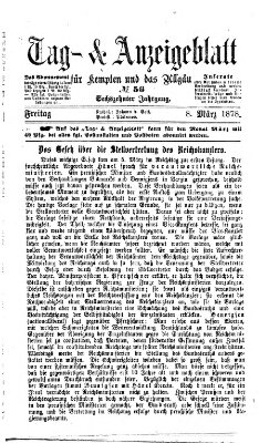Tag- und Anzeigeblatt für Kempten und das Allgäu Freitag 8. März 1878