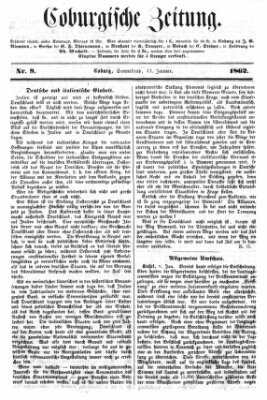 Coburger Zeitung Samstag 11. Januar 1862