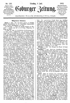 Coburger Zeitung Dienstag 8. Juli 1862
