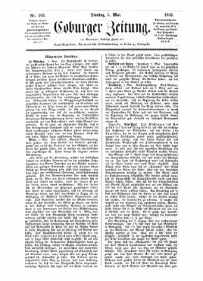 Coburger Zeitung Dienstag 5. Mai 1863